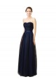 Discount Elegant Lace and Tulle Long Strapless Bridesmaid Dress UK