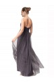 Discount Long Sweetheart Tulle Bridesmaid Dress with Shirred Criss Cross Bodice UK
