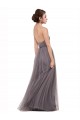 Discount Strapless Tulle Bridesmaid Dress with Waistband UK