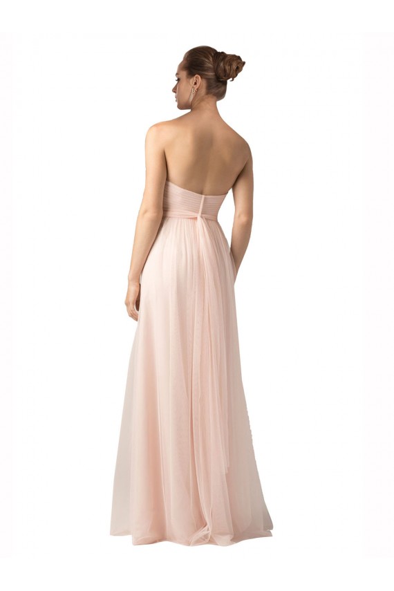 Discount Sweetheart A-Line Tulle Bridesmaid Dress with Shirred Bodice UK