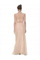 Discount Long Tulle Bridesmaid Dress with Illusion Neck UK