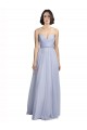 Discount Spaghetti Strap Tulle Bridesmaids Dress with Ruched Bodice UK
