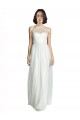 Discount High Neckline Long Tulle Bridesmaid Dress with Illusion Front UK