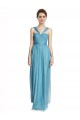 Discount Floor Length Inverted V-Neck Tulle Bridesmaids Dress UK