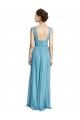 Discount Floor Length Inverted V-Neck Tulle Bridesmaids Dress UK