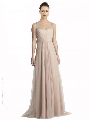 Discount Sweetheart A-Line Tulle Draped Bridesmaid Dress UK