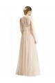 Discount Full Length Tulle Bridesmaid Dress with Corded Lace Over Sweetheart Neckline UK