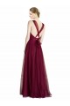 Discount Long Sweetheart Tulle Bridesmaid Dress with Straps and Criss Cross Back UK