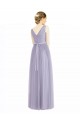 Discount Wide Straps V-Neck Long Tulle Bridesmaids with Belt UK