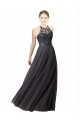 Discount Sweetheart Neckline Long Sleeveless Tulle Bridesmaid Dress with Lace Bodice UK