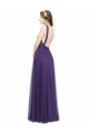 Discount Twisted Straps Sweeheart Long Tulle Bridesmaid Dress Open Back UK