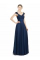 Discount Ruched Sweetheart Long A-Line Tulle Bridesmaid Dress with Wide Straps and Tie Back UK