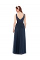 Discount V-Neck Soft and Simple Tulle Bridesmaid Dress UK