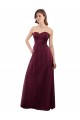 Discount Strapless Tulle A-line bridesmaid dress with pleated top UK