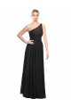Discount Ruched One Shoulder Tulle A-Line Bridesmaid Dress UK