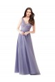 Discount Sweetheart Tulle Bridesmaid Dress with Fully Embroidered V-Neck Bodice UK