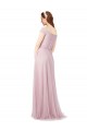 Discount Off the Shoulder Long A-Line Tulle Bridesmaid Dress UK