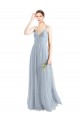 Discount Spaghetti Straps V-Neck Slim A-Line Tulle Bridesmaid Dress UK
