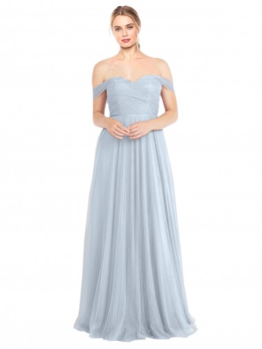 Discount Sweetheart Neckline Off the Shoulder Tulle Bridesmaid Dress UK