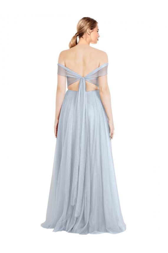 Discount Sweetheart Neckline Off the Shoulder Tulle Bridesmaid Dress UK