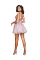 Discount Sleeveless V-Neckline Short Cocktail Dress with Embellished Lace Appliques UK