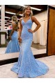 Discount Criss Cross Open Back V-Neck Sleeveless Long Velvet Sequin Prom Dress UK