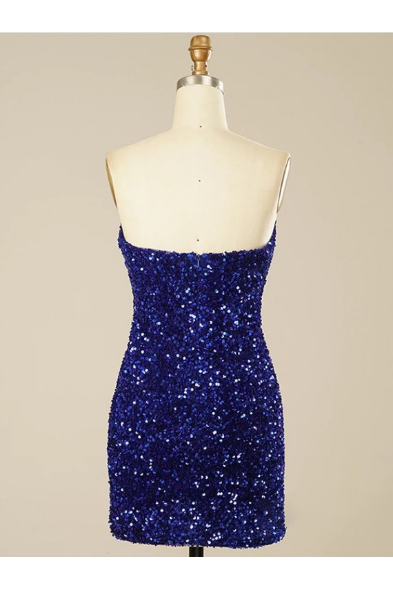 Discount Short Sweetheart Velvet Sequin Homecoming Dress / Prom Dress UK