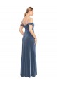 Discount Draped Sleeves Wide Scoop Neck Off the Shoulder Velvet Bridesmaid Dress / Prom Dress UK