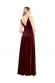 Discount Faux Surplice Neckline Slim A-Line Long Velvet Bridesmaid Dress / Prom Dress UK
