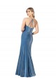 Discount Vintage Velvet High Neck Formal Bridesmaid Dress / Prom Dress with Strappy Back UK