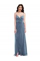 Discount Velvet Wrap Maxi Bridesmaid Dress / Prom Dress with Pockets UK