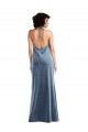 Discount Cowl Neck Velvet Maxi Slip Prom Dress UK