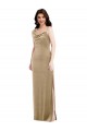 Discount Asymmetrical One Shoulder Formal Velvet Maxi Slip Bridesmaid Dress / Prom Dress UK