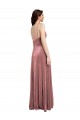 Discount Low Scoop Back Long V-Neck Formal Velvet Slip Bridesmaid Dress / Prom Dress UK