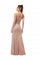 Discount One Shoulder Formal Stretch Velvet Bridesmaid Dress / Prom Dress with Front Slit UK