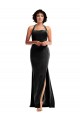 Discount Empire Waist Formal Stretch Velvet Bridesmaid Dress / Prom Dress with Halter Strap UK