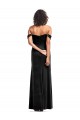 Discount Off the Shoulder Drapped Sleeves Formal Stretch Velvet Bridesmaid Dress / Prom Dress UK