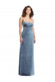 Discount Spaghetti Strap Long Full Length Formal Velvet Maxi Bridesmaid Dress / Prom Dress UK