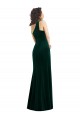 Discount One Shoulder Velvet Trumpet Bridesmaid Dress / Prom Dress with Front Slit UK
