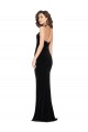 Discount Halter Neck Wide Straps Long Velvet Bridesmaid Dress / Prom Dress with Side Split UK