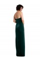 Discount Scooped Strapless Long Formal Velvet Bridesmaid Dress / Prom Dress with Daring Side Slit UK
