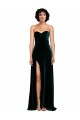 Discount Sweetheart Fluid Velvet Bridesmaid Dress / Prom Dress with High Split UK
